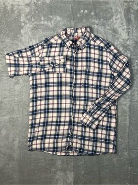 Junction West Flannel Shirt Men’s M Plaid Button Up Shirt Long Sleeve Casual